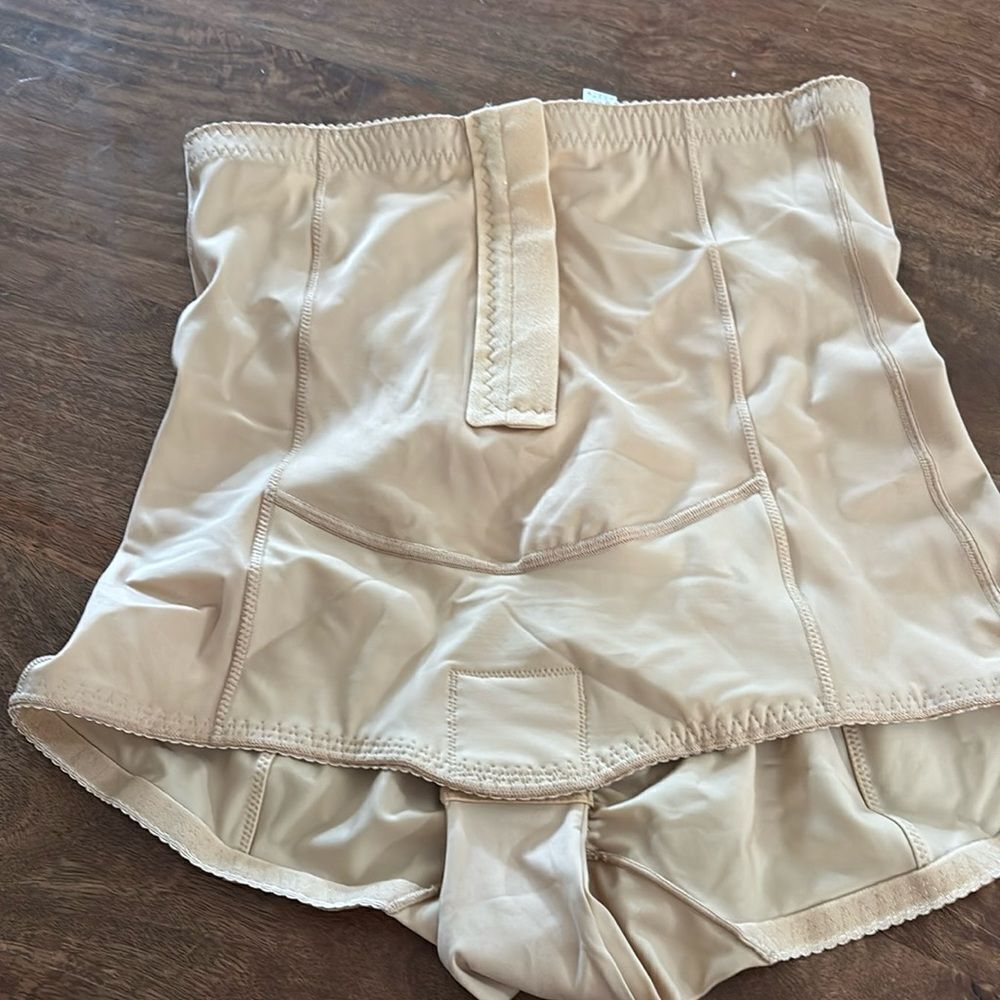 Boned Panty Girdle Shaper Size X-Large High Waist Shapewear Beige